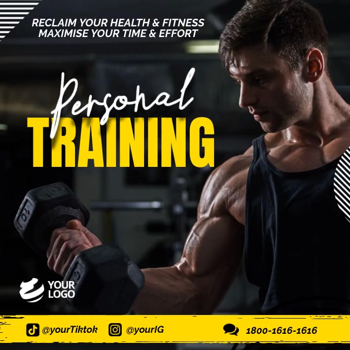 Personal Training Instagram Ads Template | PosterMyWall