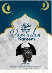 Personalised Ramadan Kareem message A5 template