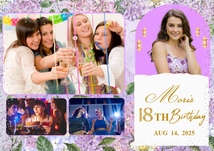Copy of Personalizable Photo Collage Backdrop | PosterMyWall