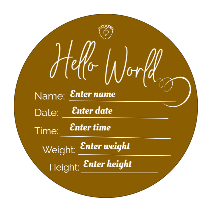 Personalize Custom Hello World Sign Instagram Post template