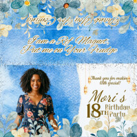 Personalized 18th Birthday Fridge Magnet Instagram Post template