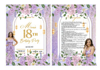 Putih 18th Birthday Invitation A4 Template