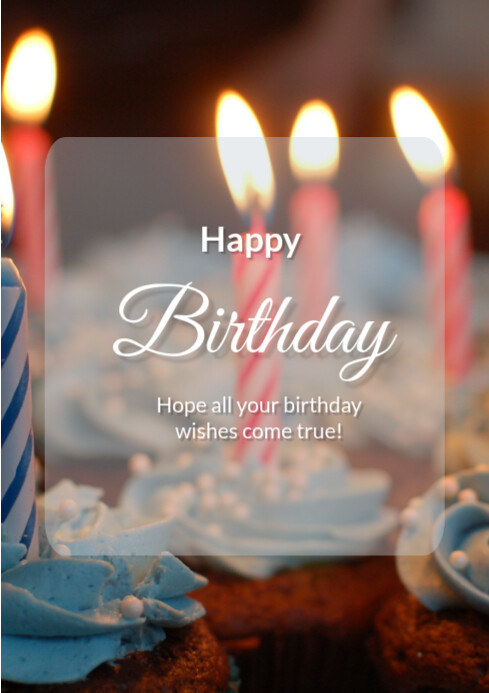 personalized birthday message A4 template