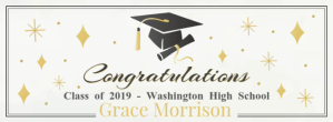 Personalized Congratulations for Grad Banner Couverture Facebook template