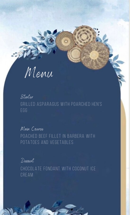 Personalized Event Menu Template | PosterMyWall
