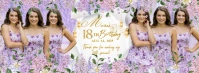 Personalized Floral Birthday Banner Facebook Cover Photo template