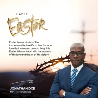 Personalized Happy Easter poster Publicación de Instagram template