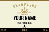 Personalized Moet Champagne Label Etiqueta template