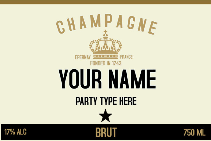 Personalized Moet Champagne Label Ilebula template