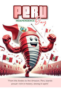 PERU INDEPENDENCE DAY Poster template