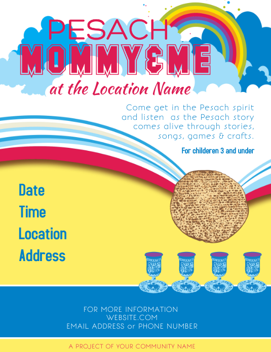 Pesach Mommy and Me Template PosterMyWall