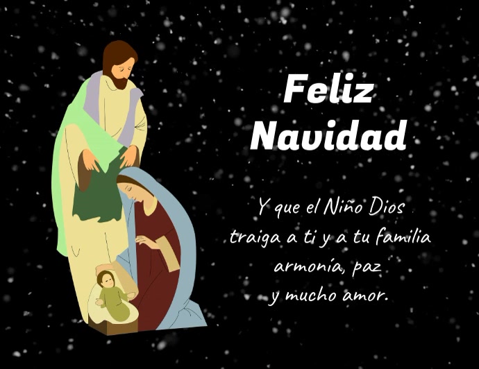 Pesebre de Navidad con Jesus Maria y José Flyer (Letter pang-US) template