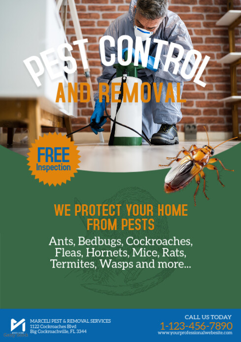 Pest Control And Removal Flyer Ad Template | PosterMyWall