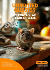 Pest Control and Removal Flyer Template A4