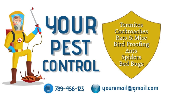 Pest Control Business Card Besigheidskaart template