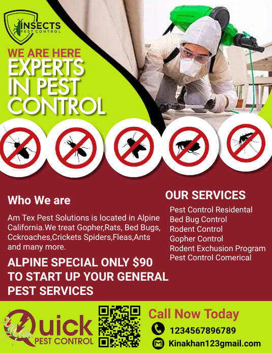 Pest Control Flyer, pest control services adv Template PosterMyWall