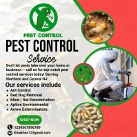 Pest Control Flyer, pest control services adv Instagram Post template