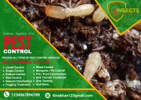 Pest Control Flyer, pest control services adv Carte postale template