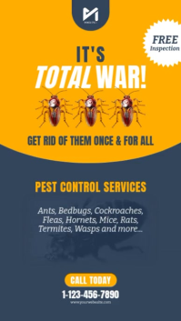 Orange Pest Control Services Instagram Story Template