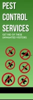 Pest Control flyer Banner 2' × 6' template