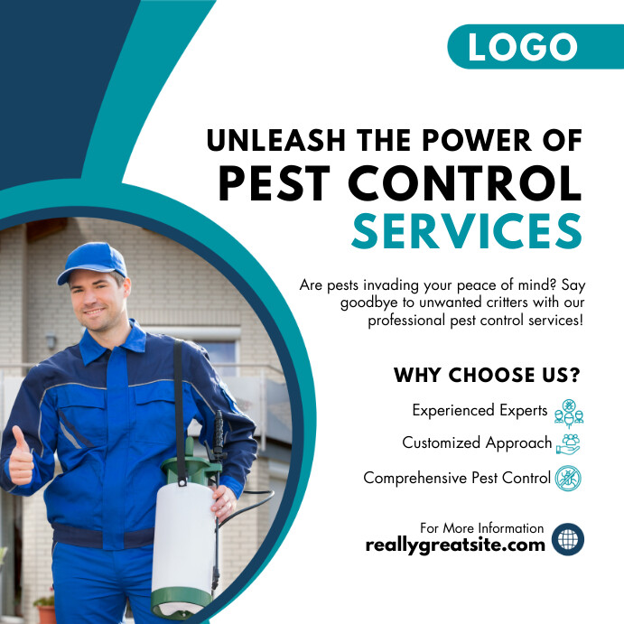 PEST CONTROL SERVICE FLYERS Publicação no Instagram template