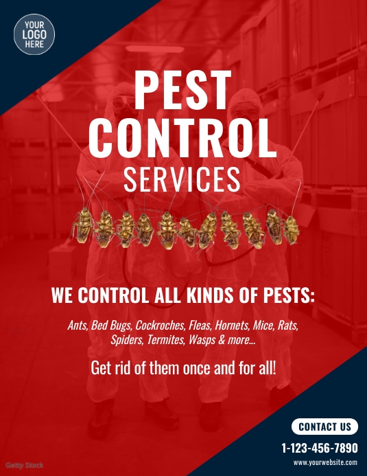 Plantilla de Folleto de Servicios de Control de Plagas | PosterMyWall
