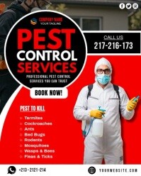 pest control services poster Instagram Portrait template
