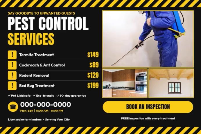 Pest Control Services Poster Template | PosterMyWall