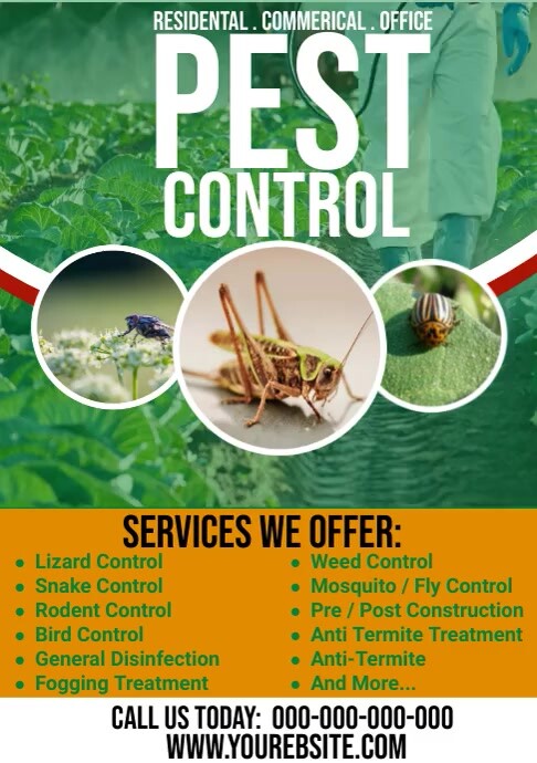 Pest Control Notepad Pest control services template | PosterMyWall