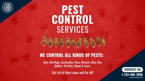 Pest Control Video Ad Digital Display (16:9) template