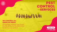 Yellow Pest Control Service Digital Display Video Digitalanzeige (16:9) template
