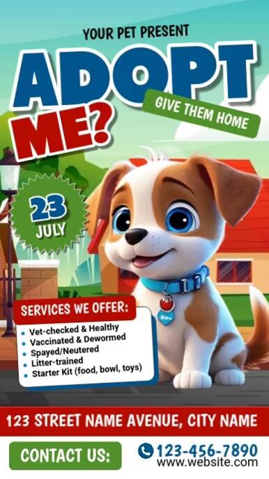 Pet Adopt Ads Instagram Reel template