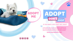 pet adopt Twitter 帖子 template