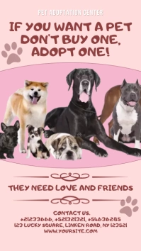 PET ADOPTATION CENTER Instagram Story template
