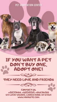PET ADOPTATION CENTER Instagram Story template