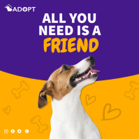 pet adoption shelter Instagram Post Template | PosterMyWall