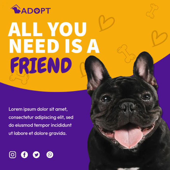 Advertisement Examples Adoption Iklan Adopsi Hewan Peliharaan Templat | PosterMyWall