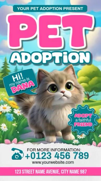 Pet Adoption Ads Instagram Reel template