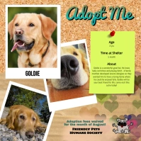 Pet Adoption Animal Rescue Instagram Wpis na Instagrama template