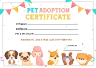 Pet Adoption Birthday Party A6 template