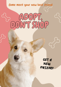 Pet Adoption Event Flyer Template – Adopt A Friend Today A4