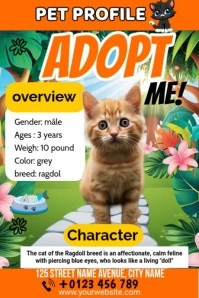 Pet adoption poster template
