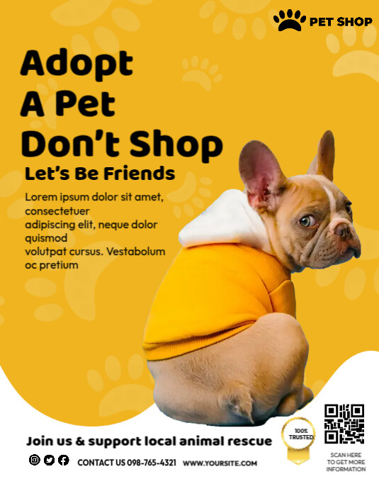 Pet Adoption Poster Template | PosterMyWall