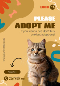 Pet Adoption Poster A4 template