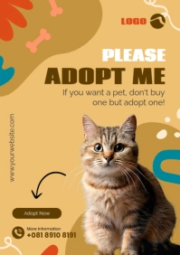 Pet Adoption Poster A4 template