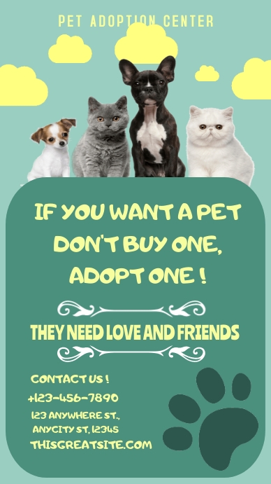Copy of Pet Adoption Template | PosterMyWall