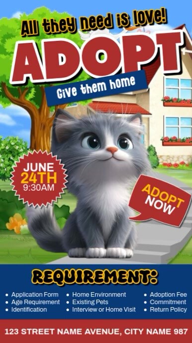 Pet Adoption Template Instagram Reel