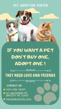 Pet Adoption Template История на Instagram