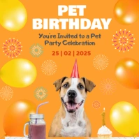 Pet birthday celebrations Instagram Post template