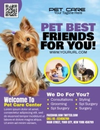 Pet Care Ads Volante (Carta US) template